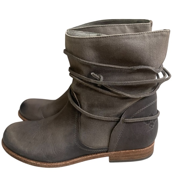 PATRICIA NASH Women's Gray Sabbia Round Toe Leather Boos size 8 - Picture 1 of 13